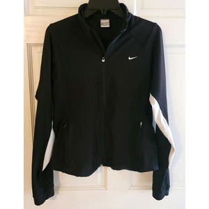 Nike Women's FitDry Black Jacket - Size L (12-14)